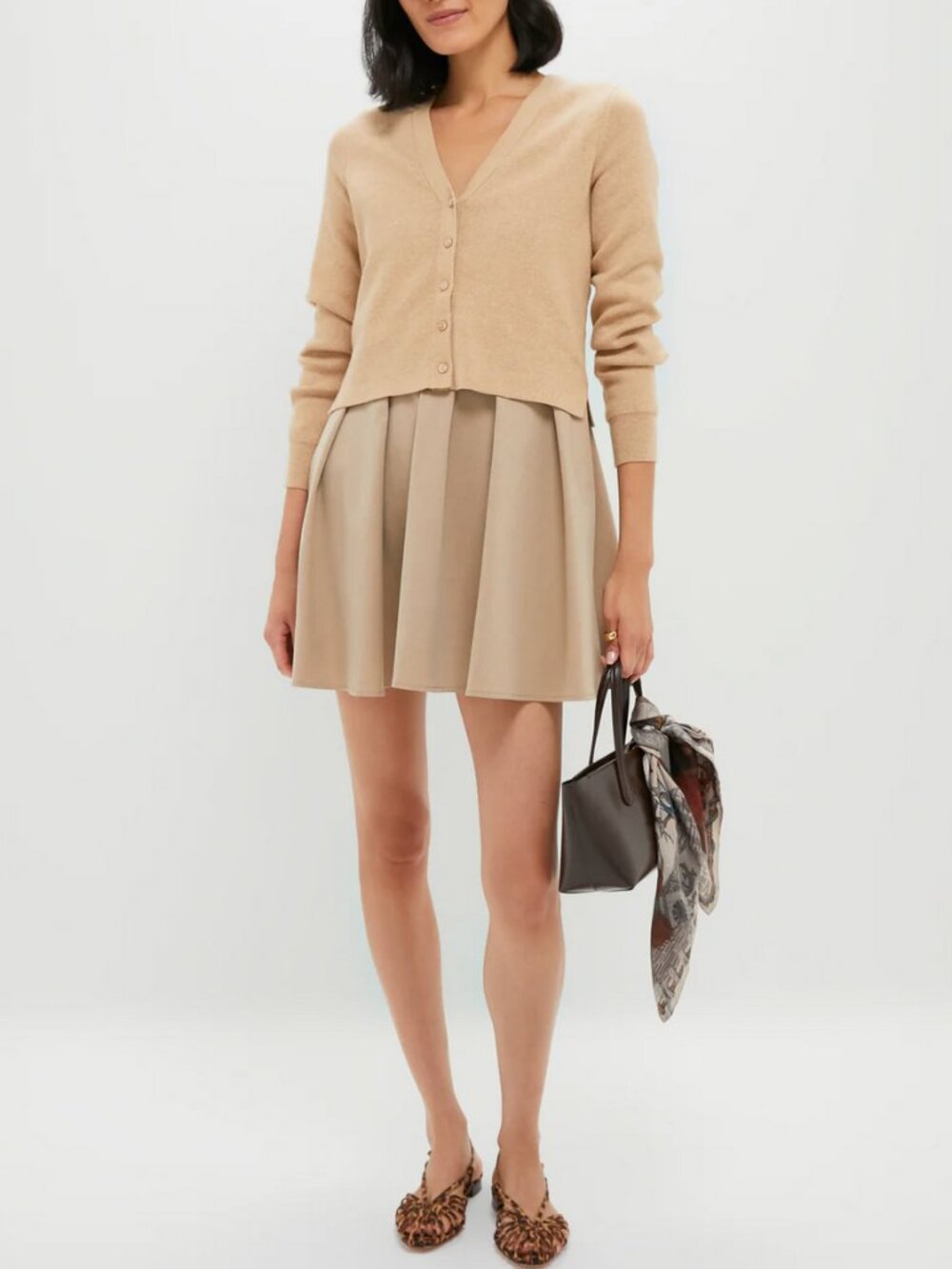 BEST STAUD Milo Mini Dress Wheat Oatmeal Light Beige S/M